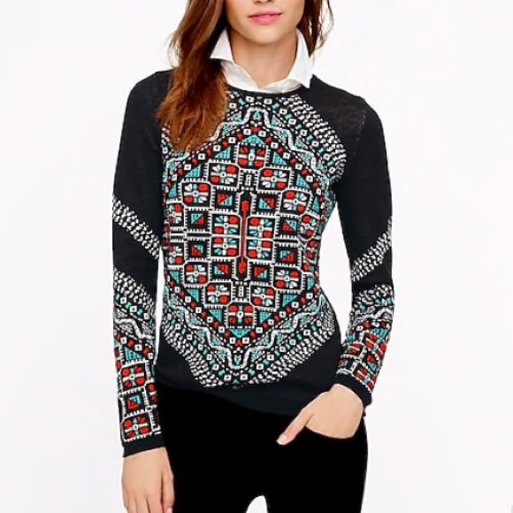 J. Crew Sweaters - J. Crew merino knitted scarf sweater size XS